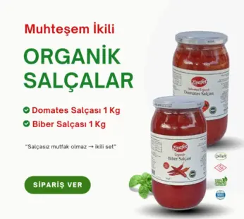 Organik Domates ve Biber Salçası 1 Kg